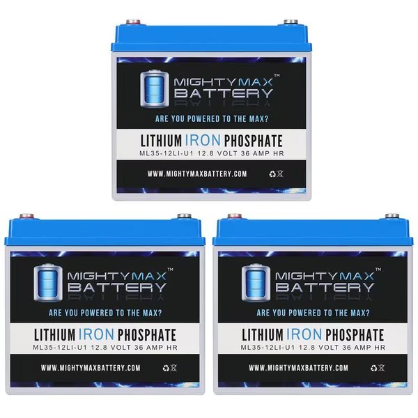 12V 35AH U1 Lithium Replacement Battery for Everest Jennings Wheelchairs 3P Kids - 3PK, Mighty Max Battery, Mfr#: MAX4011421